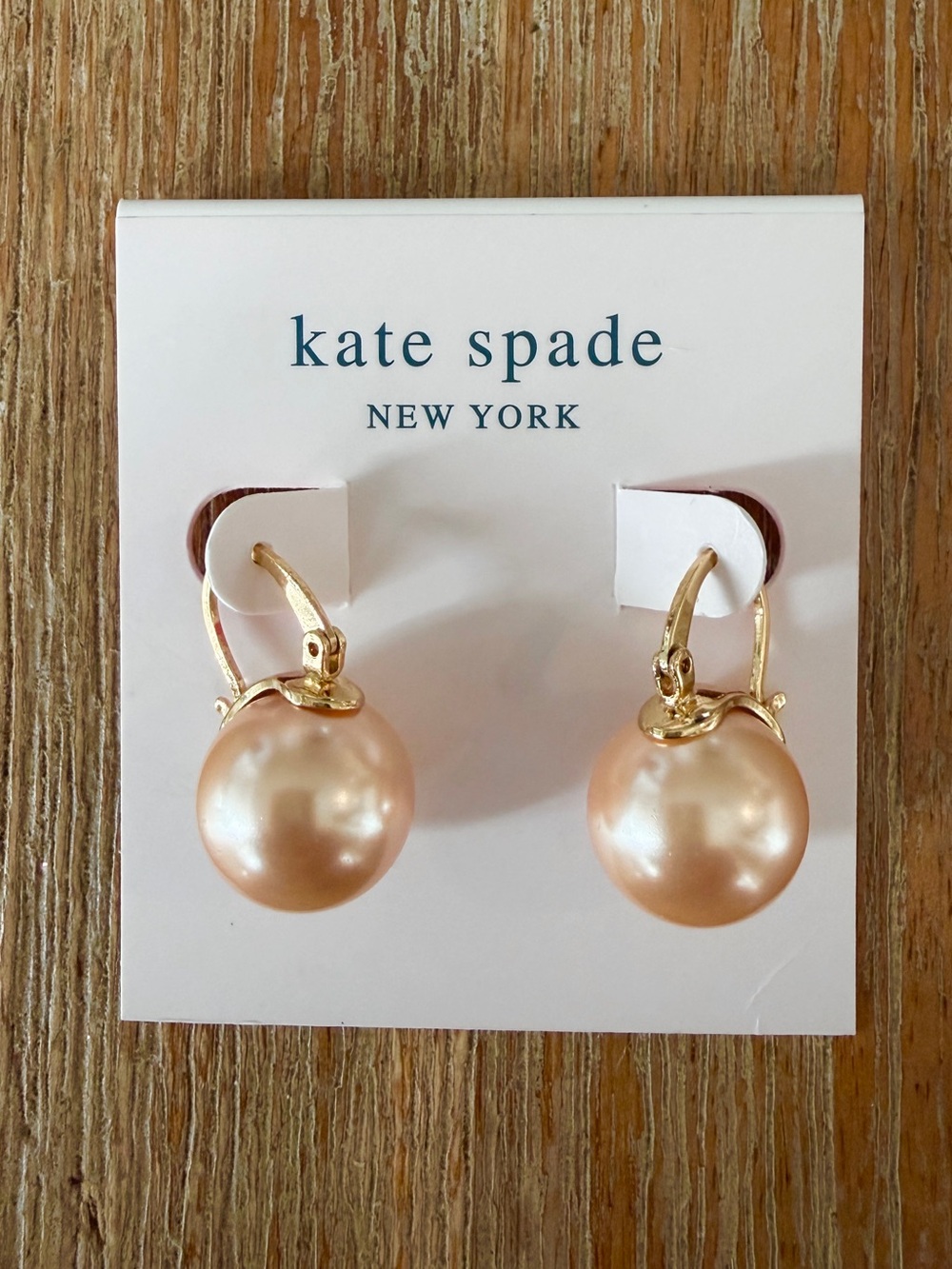 Kate Spade Signature Pearl Drop Earrings in Blush